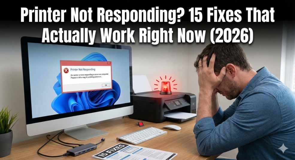 Printer Not Responding? 15 Fixes That Actually Work Right Now (2026)