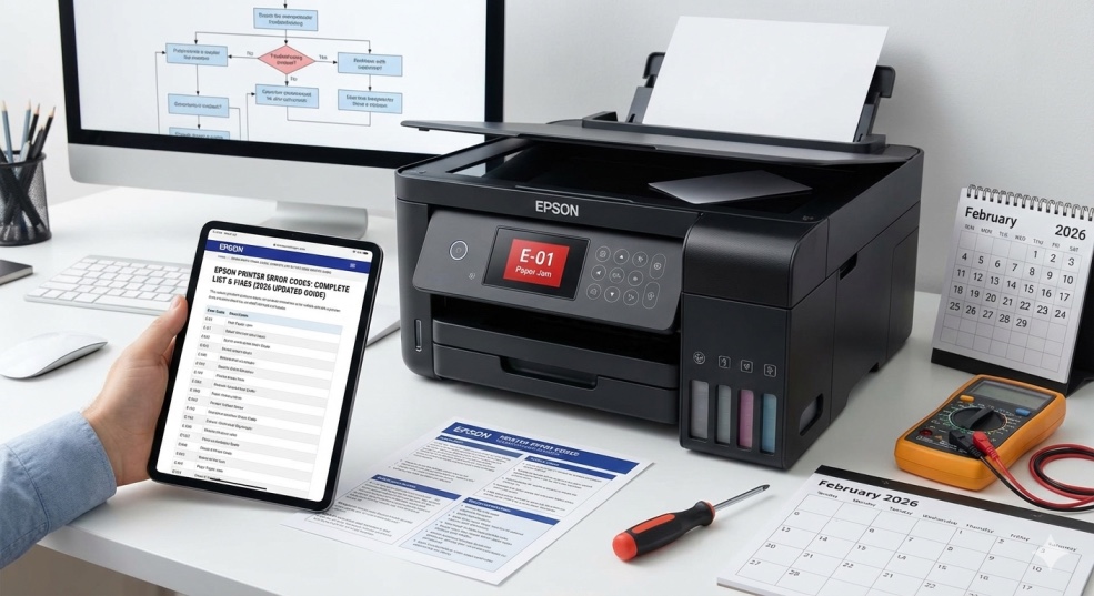 Epson Printer Error Codes: Complete List & Fixes (2026 Updated Guide)