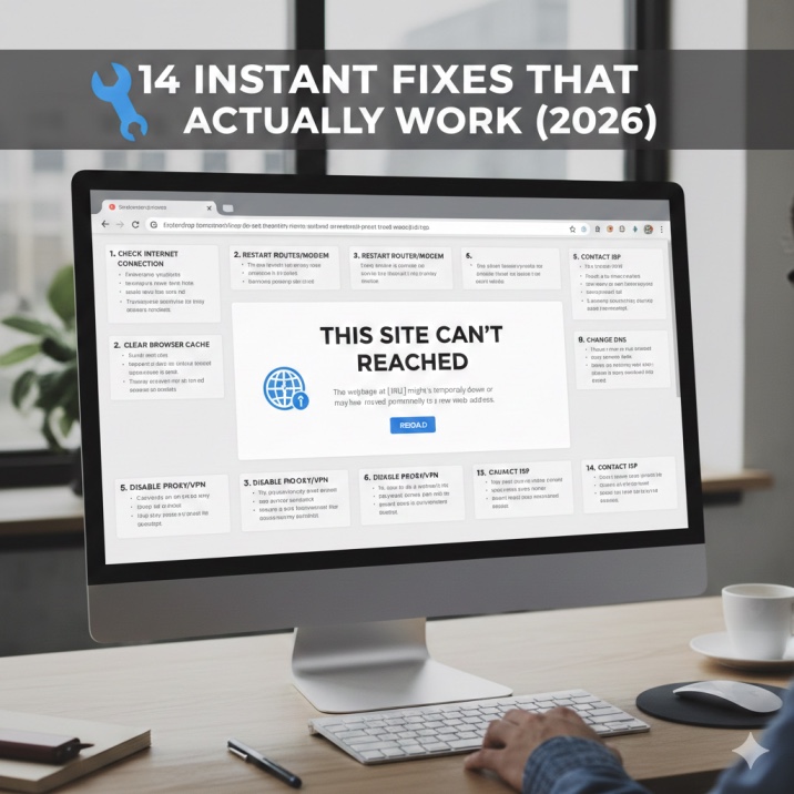 "This Site Can't Be Reached" Error? 14 Instant Fixes That Actually Work (2026)