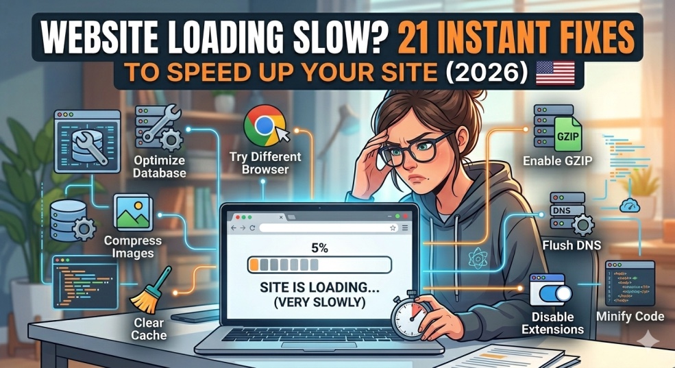 Website Loading Slow? 21 Instant Fixes to Speed Up Your Site (2026)